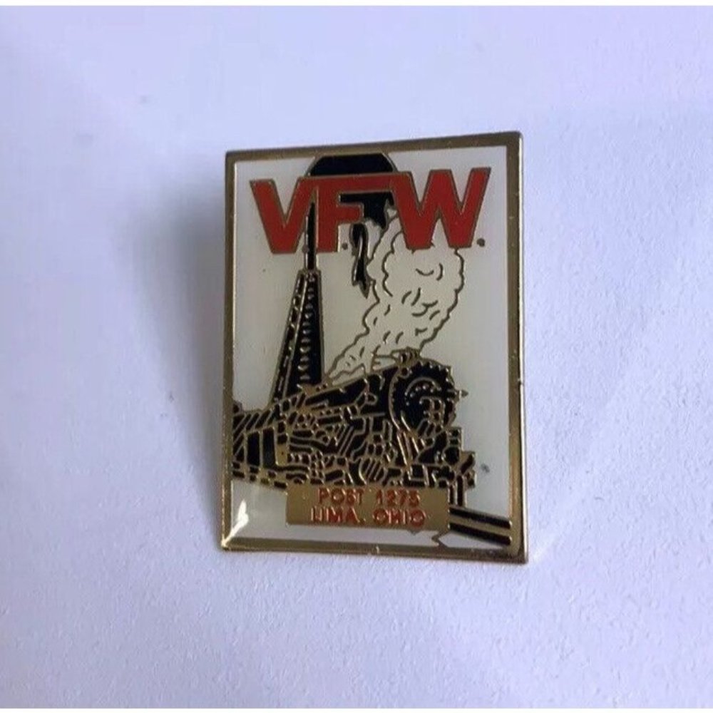 LIMA OHIO VFW POST 1275 VETERANS OF FOREIGN WARS VINTAGE 1" LAPEL PIN